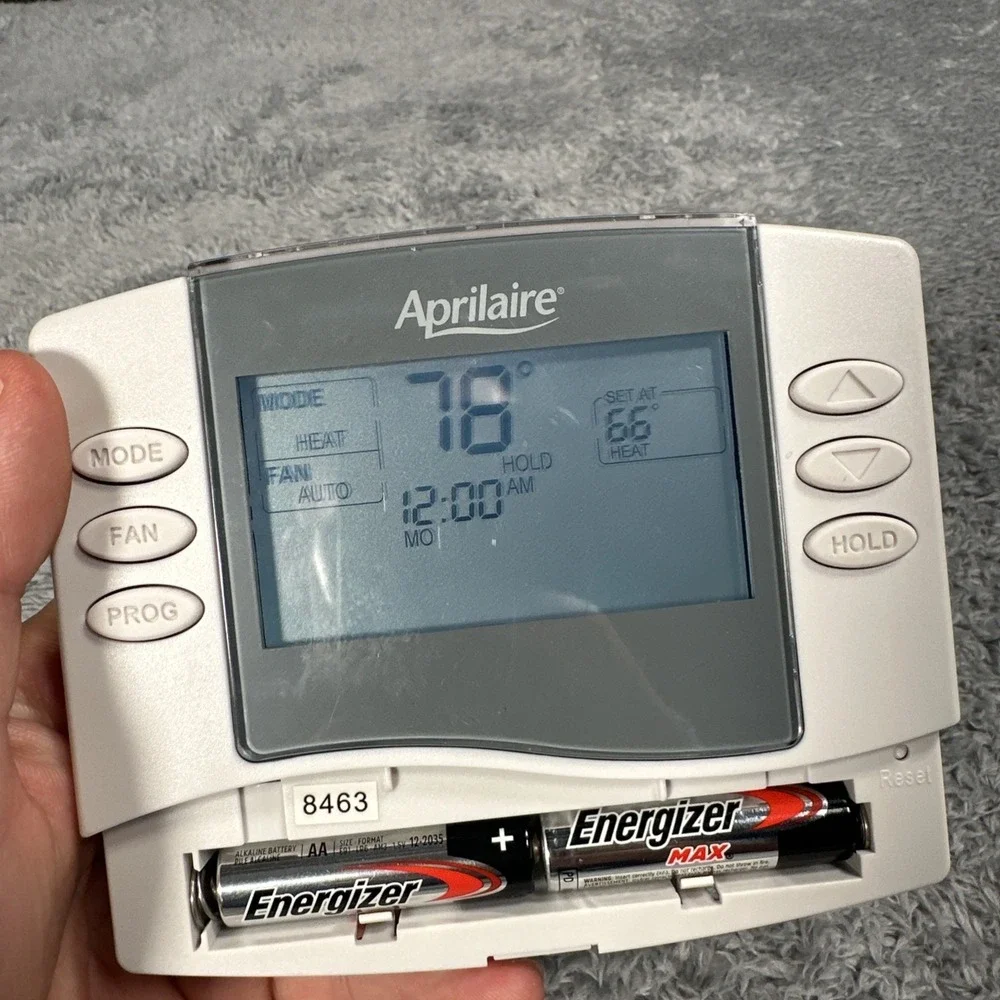 Aprilaire Thermostat APR863A AC Heater Programmable Dual Powered Tested Working